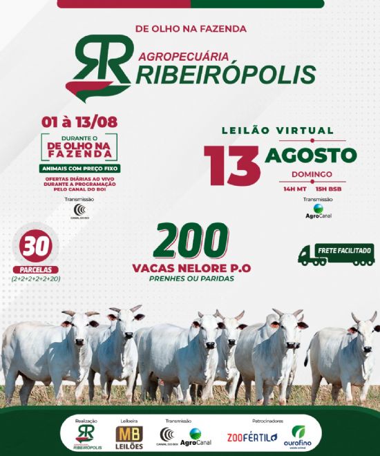 DE OLHO NA FAZENDA AGROPECURIA RIBEIRPOLIS